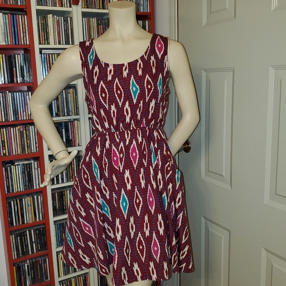 Geometric A-line dress